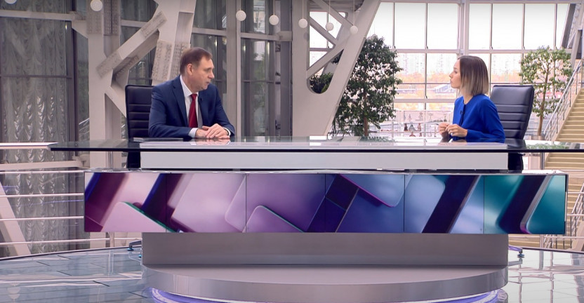 Руководитель Мосстата Князев О.С. дал интервью областному телеканалу 360